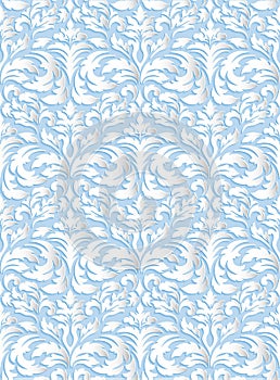 Vector damask seamless pattern background. Elegant luxury texture for wallpapers, backgrounds and page fill.