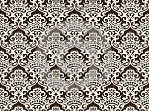 Vector damask seamless pattern background. Elegant luxury texture for wallpapers, backgrounds and page fill. Best motive