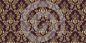 Vector damask seamless pattern background. Elegant luxury texture for wallpapers, backgrounds and page fill. Floral