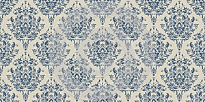 Vector damask seamless pattern background. Elegant luxury texture for wallpapers, backgrounds and page fill. Floral