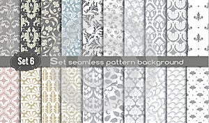 Vector damask seamless pattern background