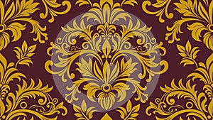 Vector damask seamless pattern element.