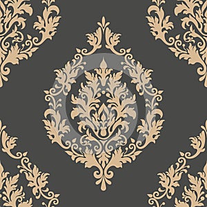 Vector damask seamless pattern element. Classical luxury old fashioned damask ornament, royal victorian seamless texture