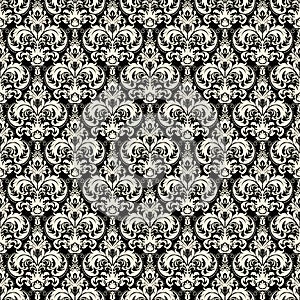 Vector damask seamless pattern element. Elegant luxury texture for wallpapers, backgrounds and page fill.