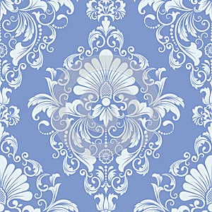 Vector damask seamless pattern element.