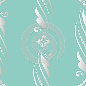 Vector damask seamless pattern element. Elegant luxury texture for wallpapers, backgrounds and page fill.