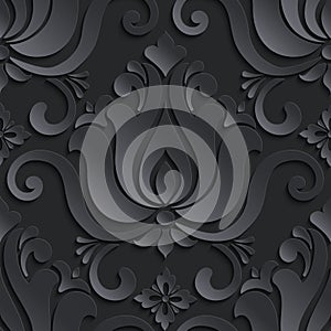 Vector damask seamless pattern element. Elegant luxury texture for wallpapers, backgrounds and page fill.