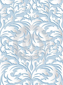 Vector damask seamless pattern element. Elegant luxury texture for wallpapers, backgrounds and page fill.