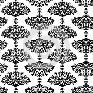 Vector damask vintage baroque ornament. Retro pattern antique style. Seamless floral pattern. Royal wallpaper. Gothic
