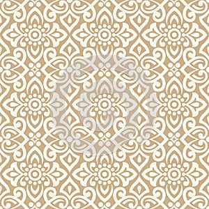 Vector damask wallpaper pattern design