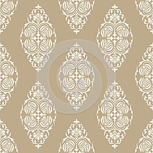 Vector damask wallpaper pattern design