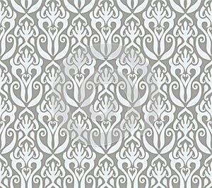 Vector damask wallpaper pattern design