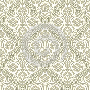 Vector damask wallpaper pattern design