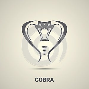 Vector dangerous cobra snake icon