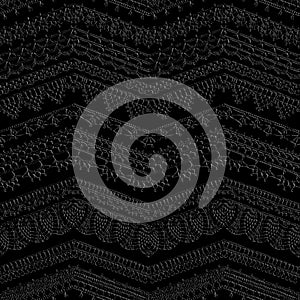 Vector dark crochet seamless pattern.