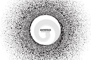 Vector Dark Gray Ash Particles on White Background