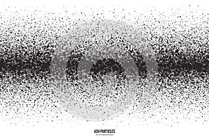 Vector Dark Gray Ash Particles on White Background
