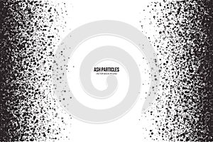 Vector Dark Gray Ash Particles on White Background