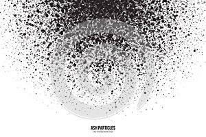Vector Dark Gray Ash Particles on White Background