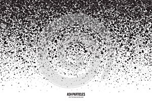 Vector Dark Gray Ash Particles on White Background