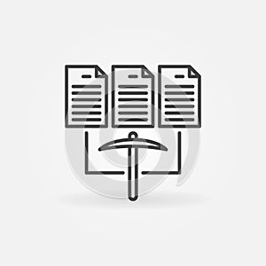 Vector Data Mining outline concept icon