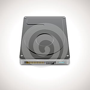 Vector Data Storage Hard Disc Drive Icon