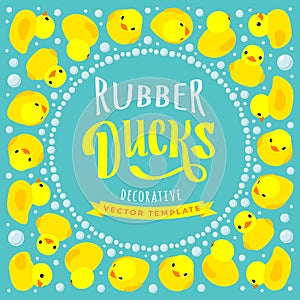 Vector decorating design made of yellow rubber