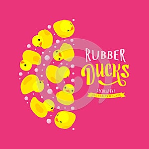 Vector decorating design made of yellow rubber