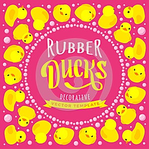 Vector decorating design made of yellow rubber