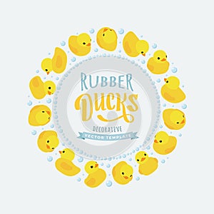 Vector decorating design made of yellow rubber