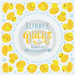 Vector decorating design made of yellow rubber