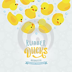 Vector decorating design made of yellow rubber