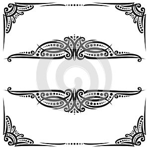 Vector decorative black frames