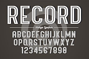 Vector decorative bold font design, alphabet, typeface, typography