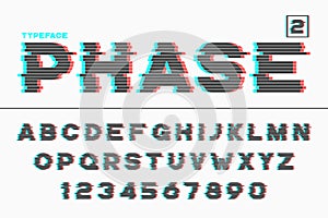 Vector decorative futuristic font design, alphabet, typeface