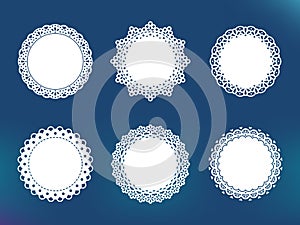 Vector decorative lace frames