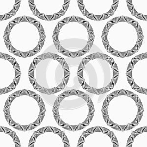 Vector decorative round frames seamless pattern