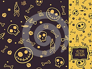 Vector decorative seamless pattern for Halloween parties