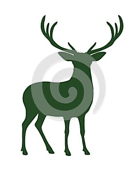 Vector deer reindeer silhouette