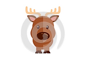 Vector Deer on a white background