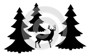 Vector Deer in the Wilderness