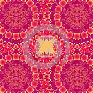 Vector delicate lace round pattern