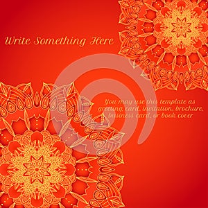 Vector delicate lace round pattern