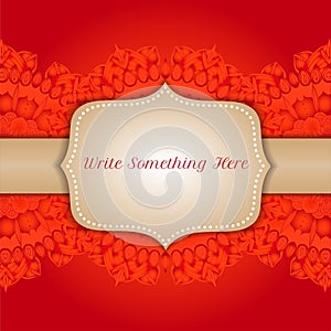 Vector delicate lace round pattern template