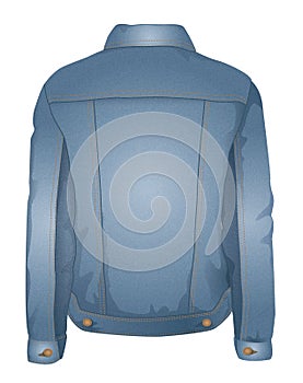 Vector denim jacket, back view