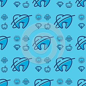 Vector dental label protection template illustration abstract seamless pattern background stomatology mouth graphic oral