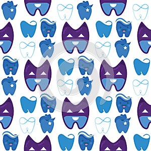 Vector dental label protection template illustration stomatology mouth graphic oral element seamless pattern background