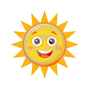 Illustrate Whimsical Sunny the Smiling Sun photo