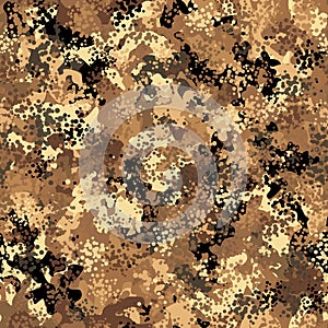 Vector Desert Sand Storm Seamless Pattern Military Camo Graphic Textile Print