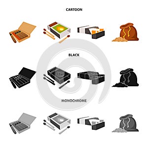 Vector design of accessories and harm symbol. Set of accessories and euphoria stock vector illustration.